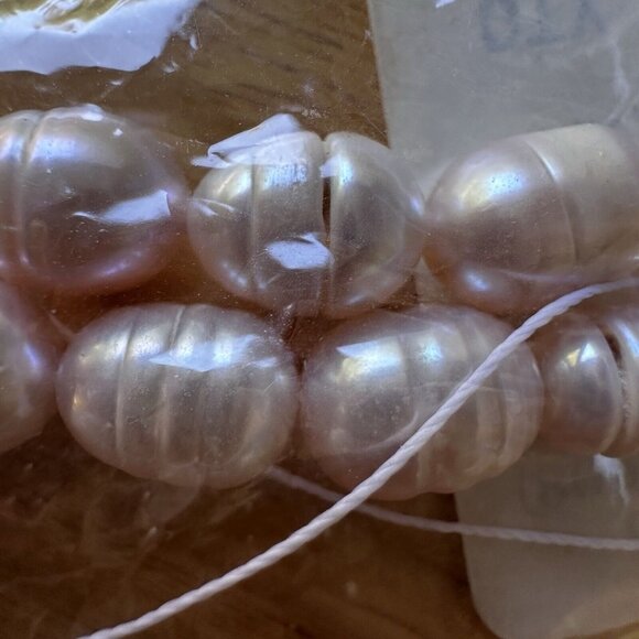 New Natural Rose Quartz Pearl Cultured Gemstones Pink Beads NOS Original Package - Picture 11 of 12
